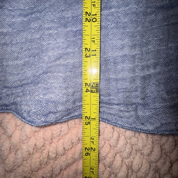 Johnny Was Workshop Amika Embroidered Peasant Top Blue Boho Size Small - Picture 8 of 9